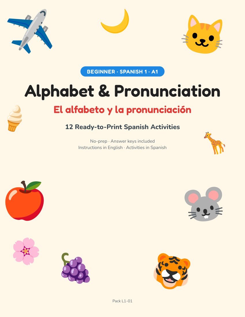 Alphabet and Pronunciation pack cover