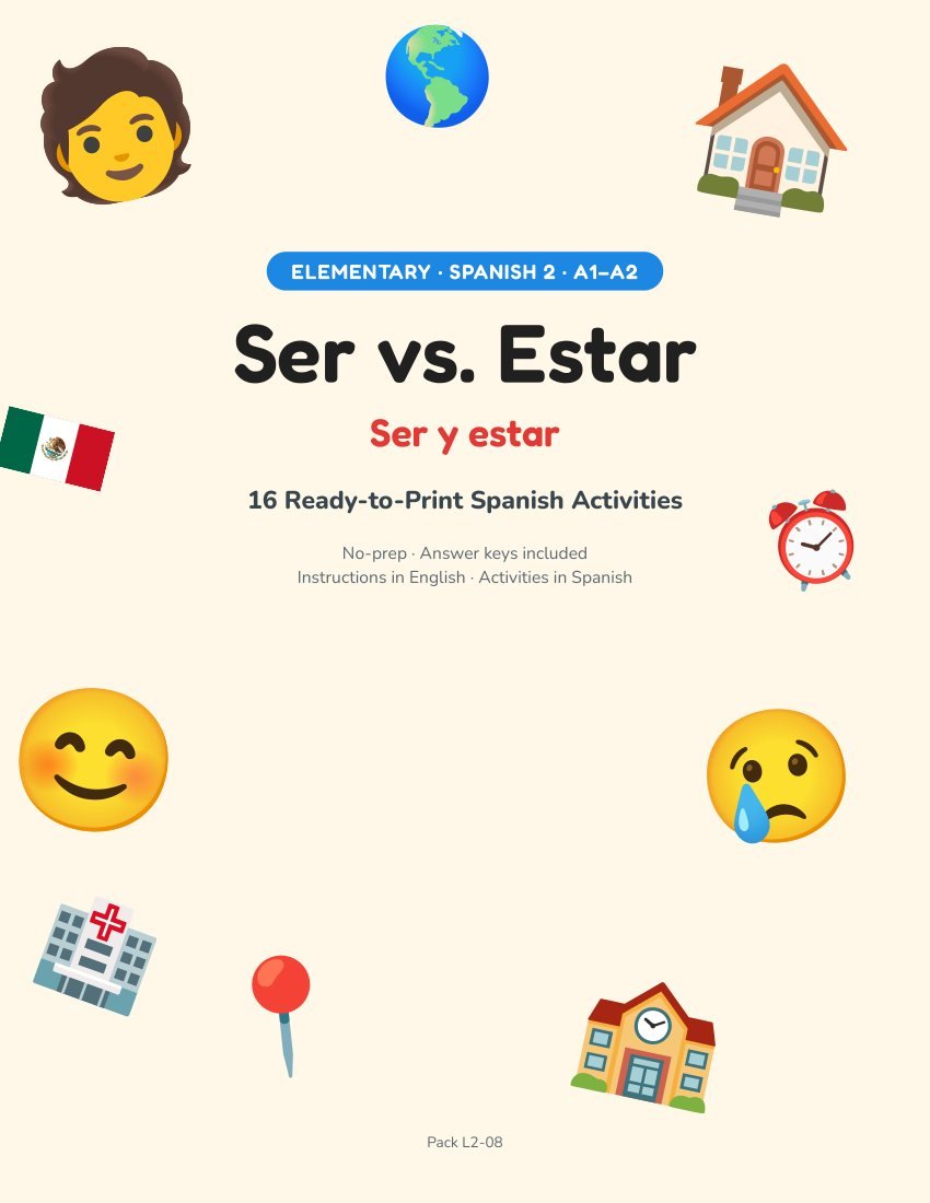 Ser vs. Estar pack cover